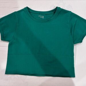 AERIE green cropped top WORN ONCE